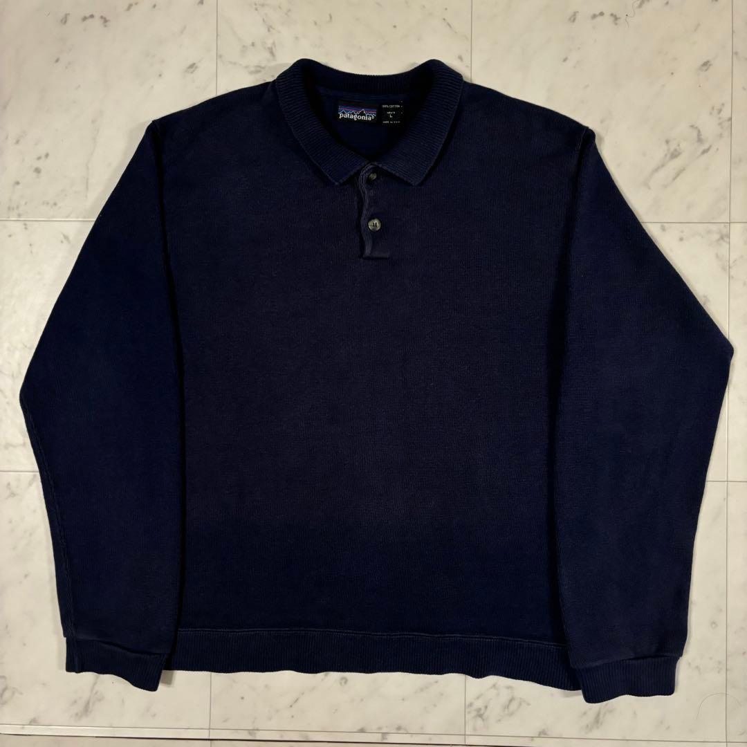 90sパタゴニアPatagoniaニットポロシャツvintageアメリカ製