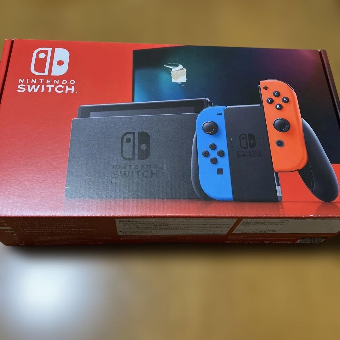 【美品】　Nintendo Switch 本体 青/赤 ジョイコン付き　強化版