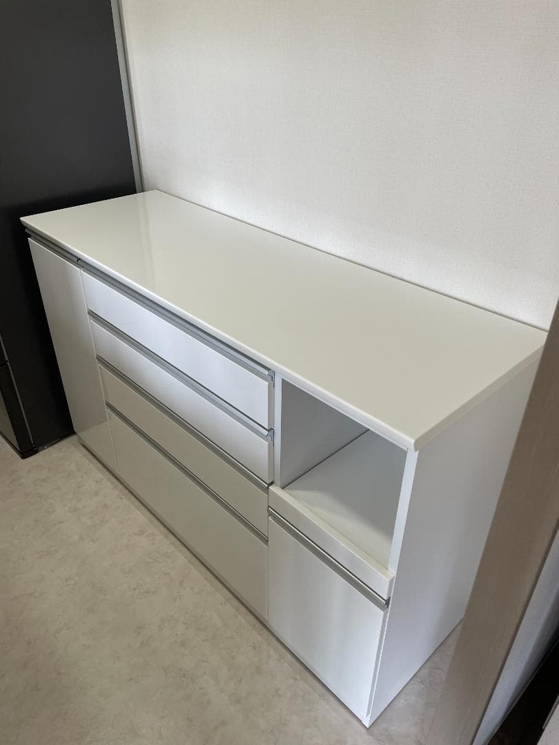 ニトリキッチンカウンター(レジューム 150QH-R WH)