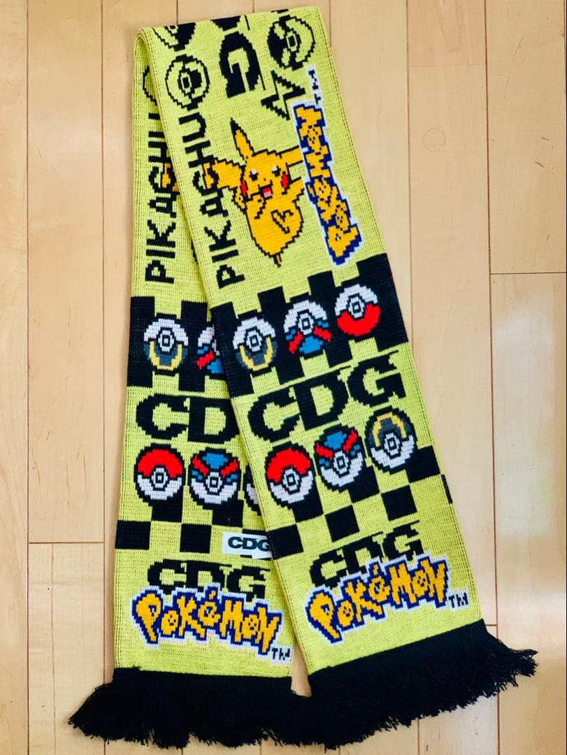 CDG コムデギャルソン Pokemon ピカチュウ コラボ マフラー