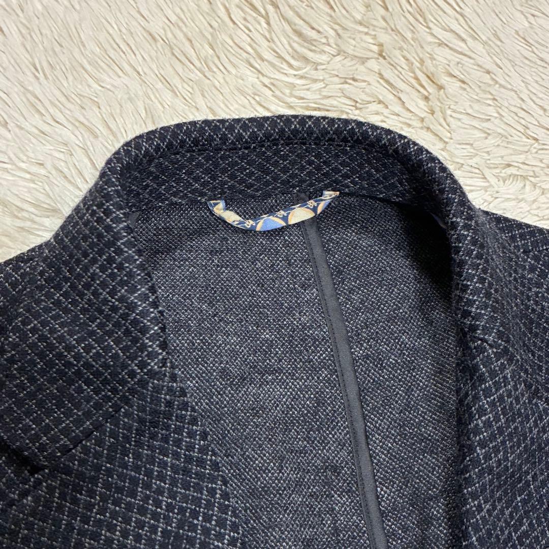 G-Stage 【秋冬】 紺 格子柄 トラベル アンコン ジャケット パンツ