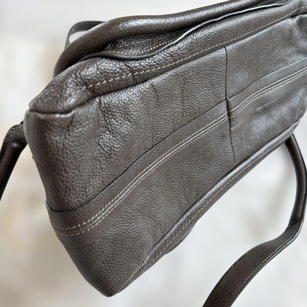 Chloe クロエ　パラティ　グレー レザー ショルダーバッグ 保存袋付き