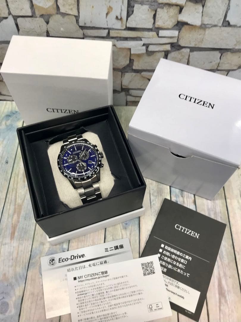 CITIZEN エコドライブ 腕時計 クロノグラフ ソーラー　5246