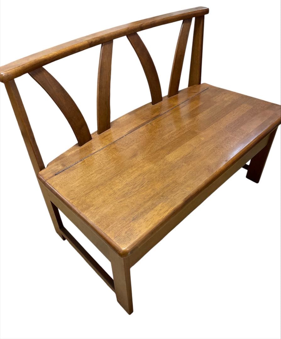 アンティーク　ダイニングチェア木製　収納付き