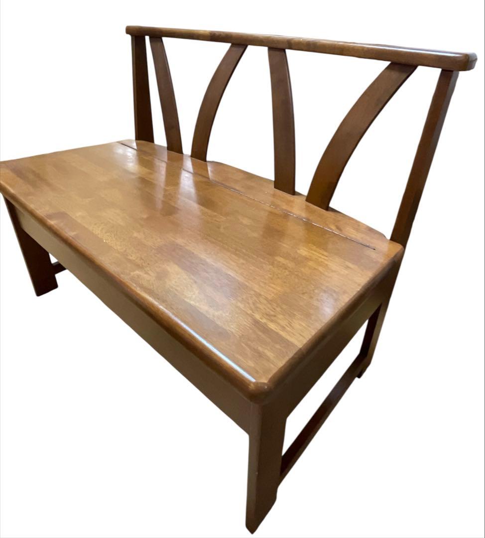 アンティーク　ダイニングチェア木製　収納付き