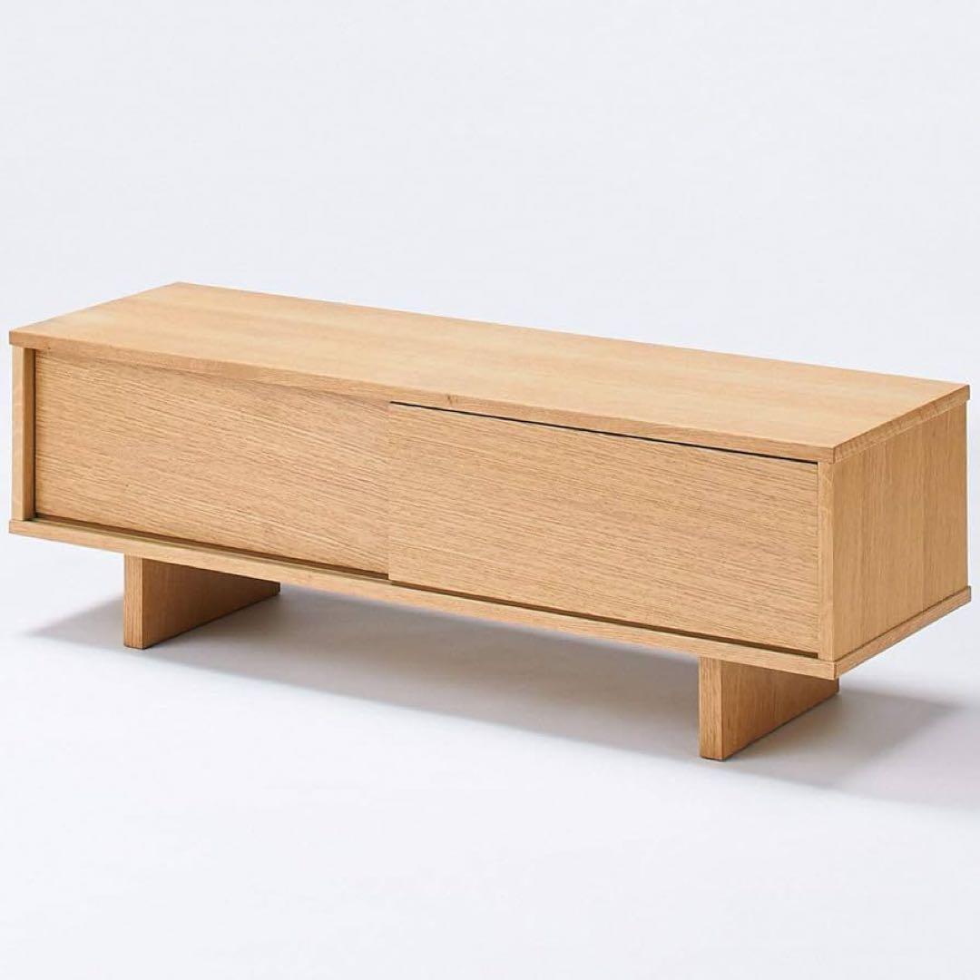 無印良品 オーク材ＡＶラック薄型（引戸） テレビボード