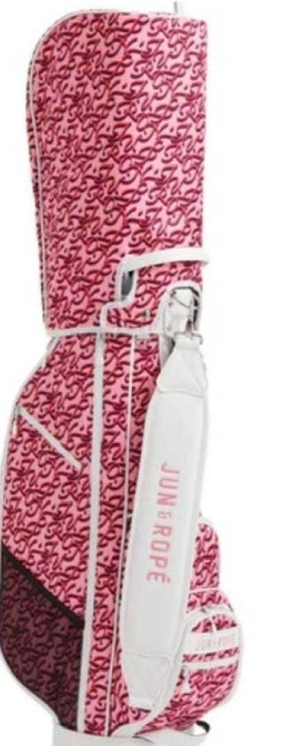 JUN ROPÉ ピンク ロゴパターン キャディバッグ