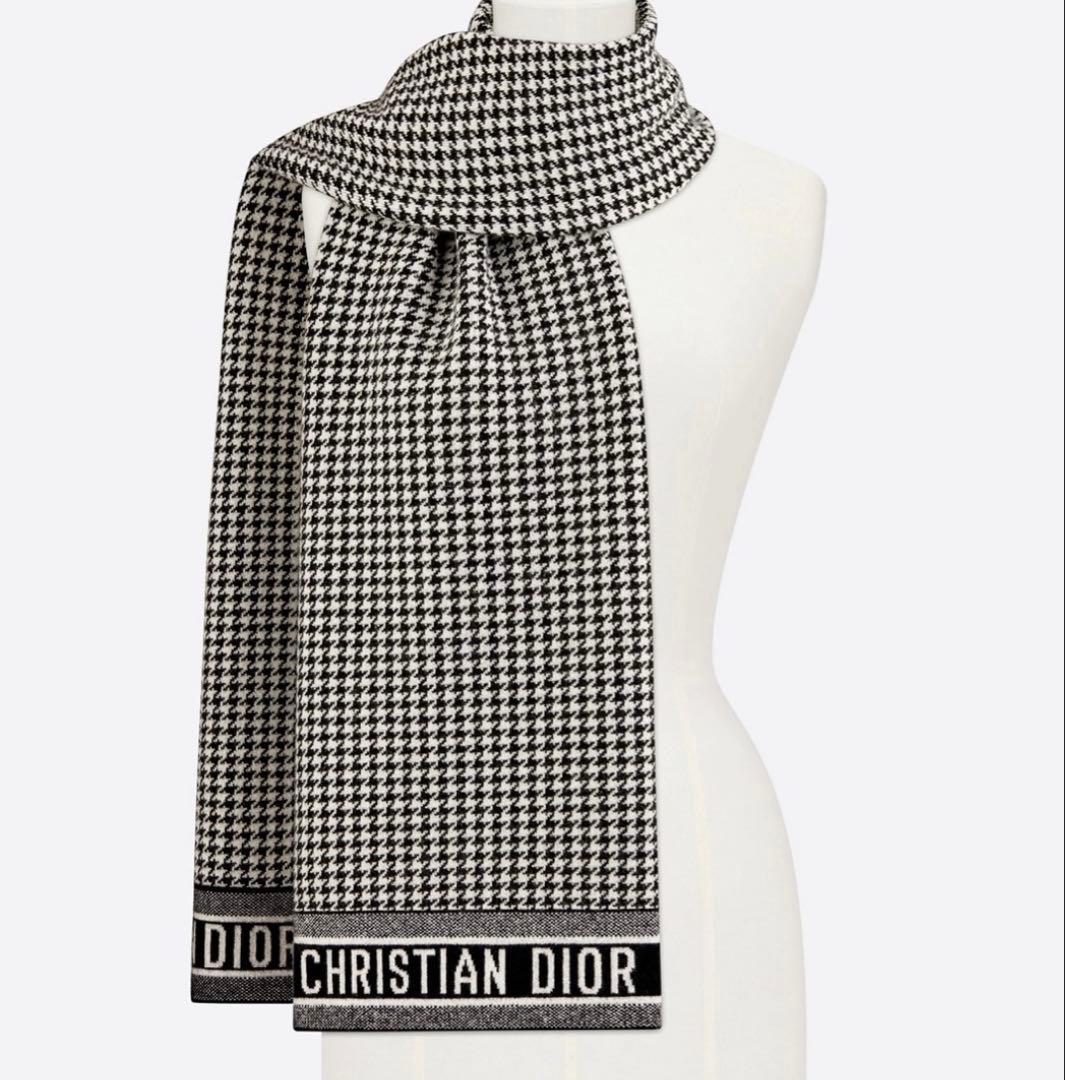 国内正規店購入♡Dior♡30 Montaigne スカーフ 千鳥格子 マフラー