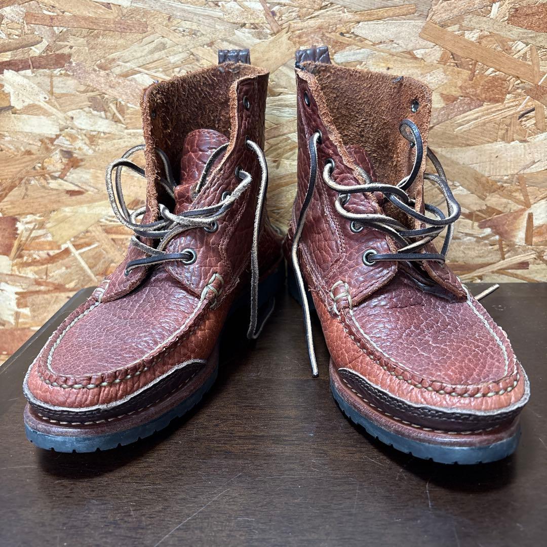 ブルックスブラザーズ&ランコート　wネーム　モカブーツ　ビブラム仕様size7