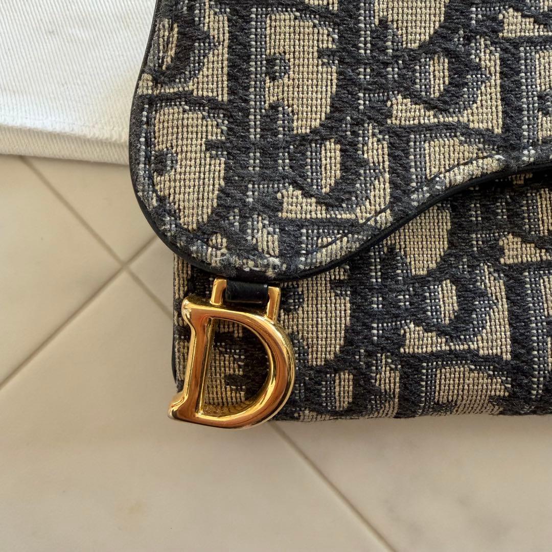 Christian Dior 三つ折り財布 トロッター サドル