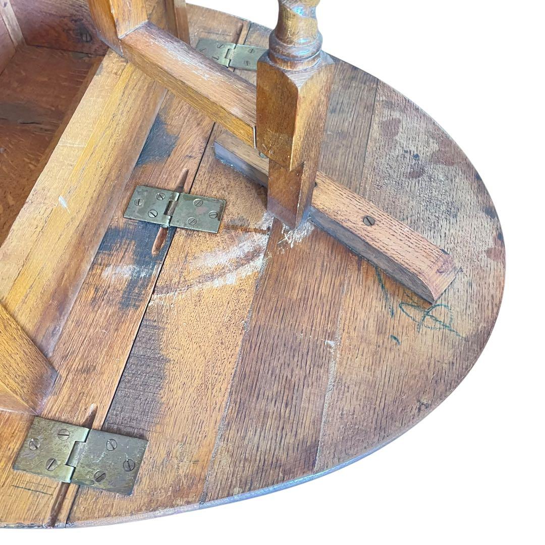 HR586 イギリス　アンティーク　ゲートレッグテーブル　エクステンション