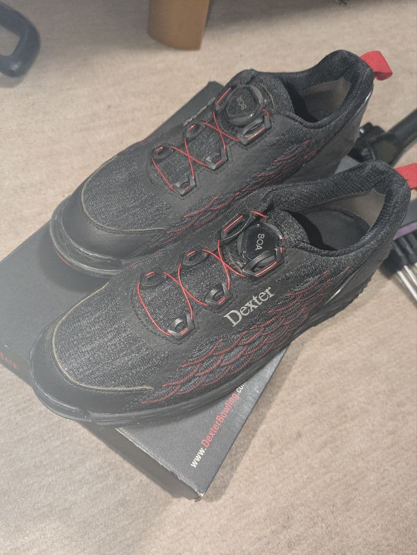 Dexter THE 9 ボウリングシューズ ブラック/レッド