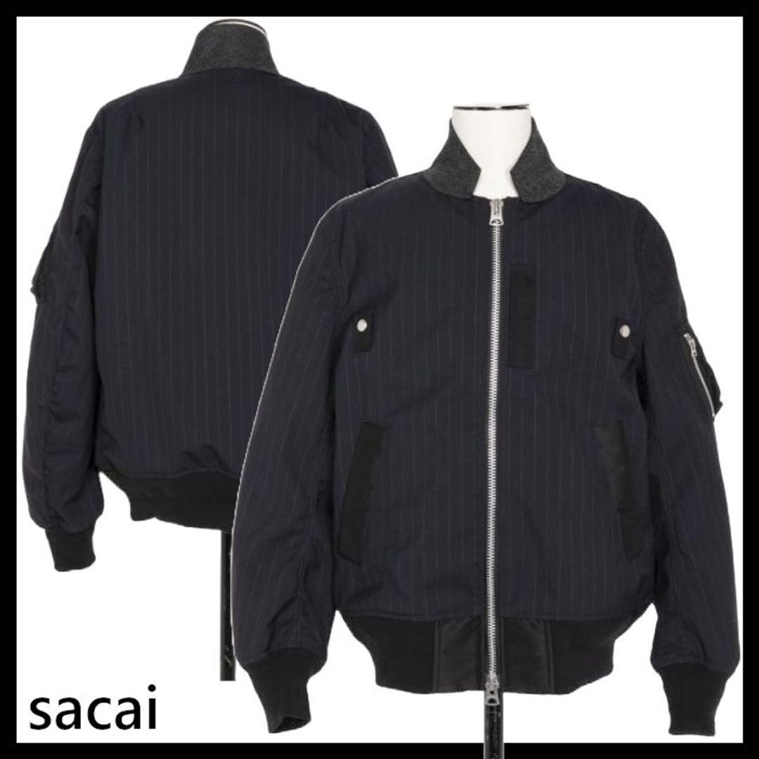 ジャケット・アウター sacai stripe blouson 24-03339M