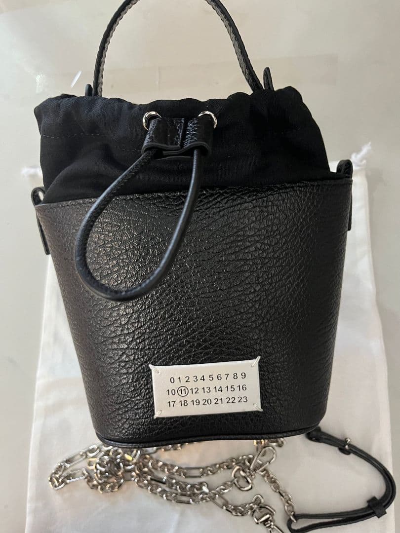 メゾンマルジェラ　5AC バケットバッグ　ブラック