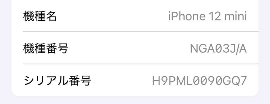 iPhone12 mini 本体　※注意事項あり
