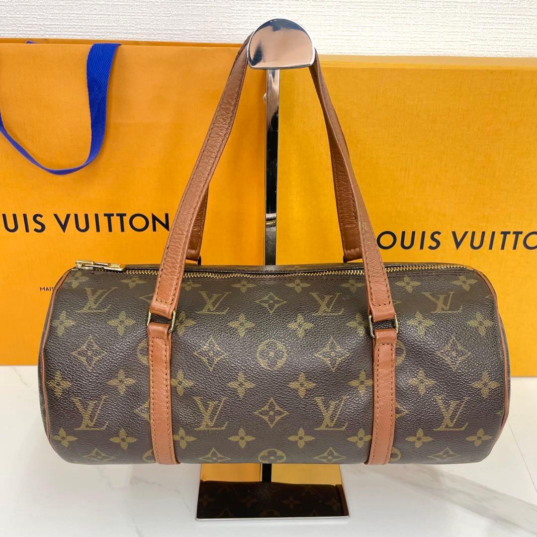 美品 LOUISVUITTON バッグ パピヨン３０ モノグラム ドラムバッグ