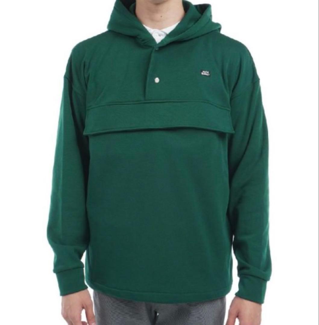 新品 パーリーゲイツ ジャックバニー ソフトタッチ 裏起毛パーカー(4)M/緑