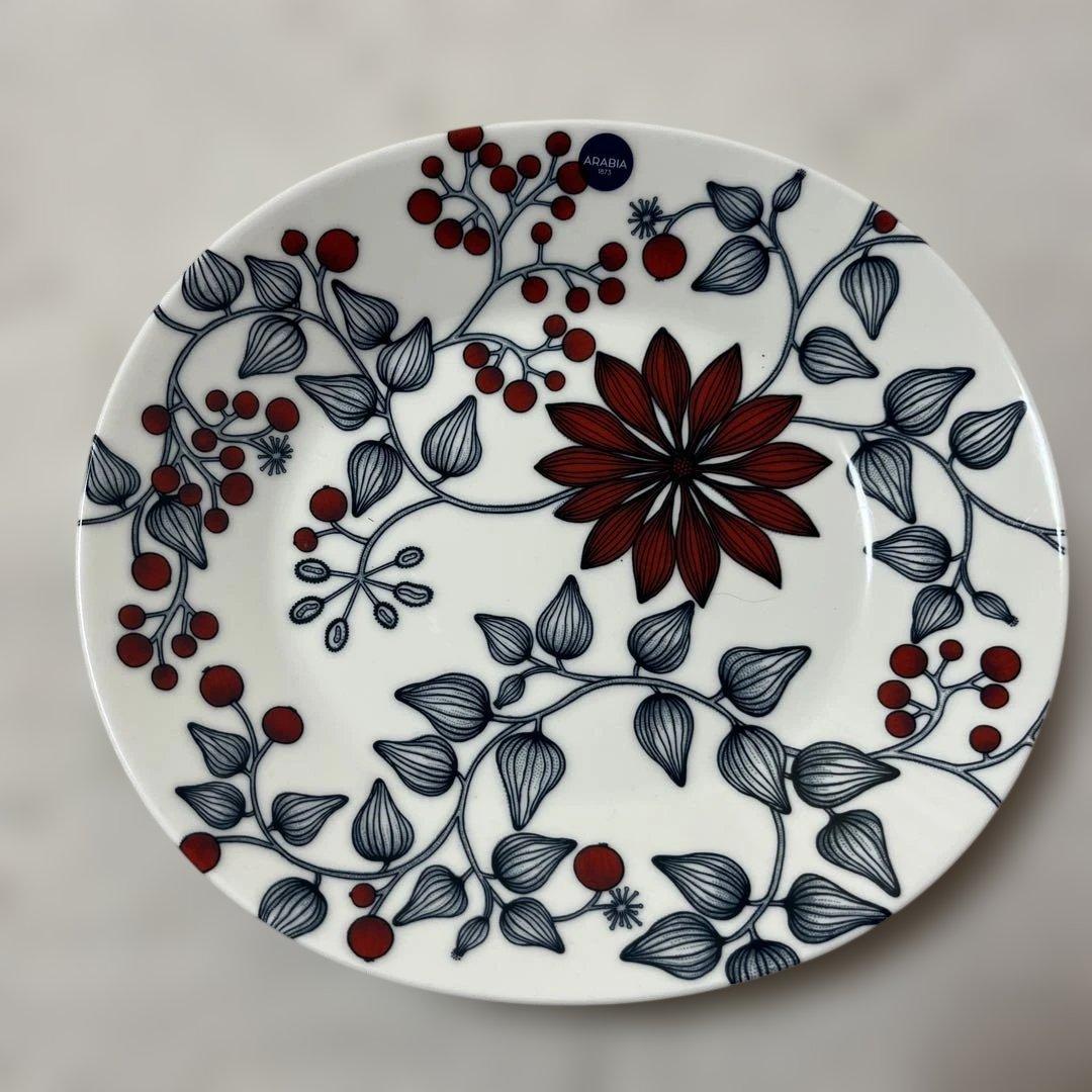 ARABIA Runo 25cm 皿 花模様