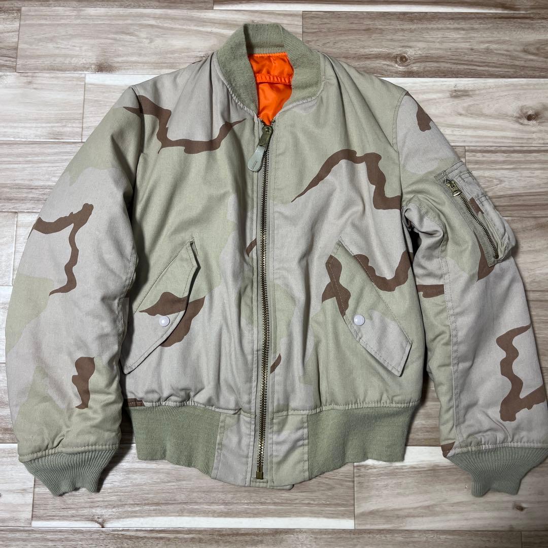 ALPHA 80s MA-1フライトジャケット デザートカモ　迷彩