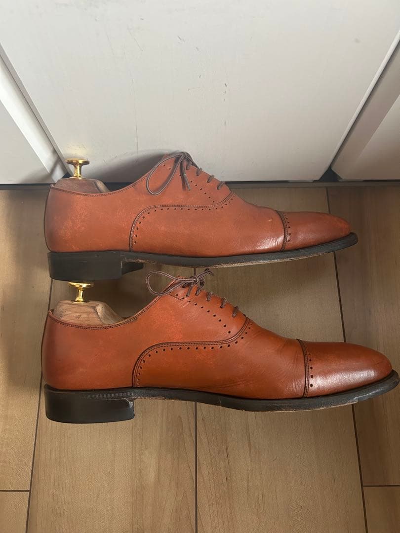 【美品】SCOTCHGRAIN スコッチグレイン パンチドキャップトゥ 25