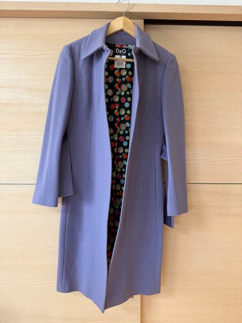 『北極星日淘公式アカウント01 様』D&G 薄紫色 ベルト付きロングコート