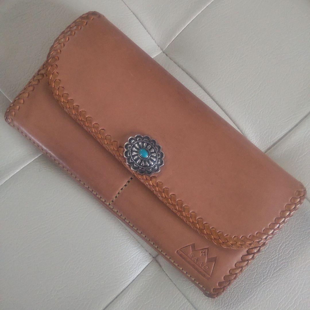 SAAD・ターコイズ925コンチョ サドルレザーウォレット（カスタム）