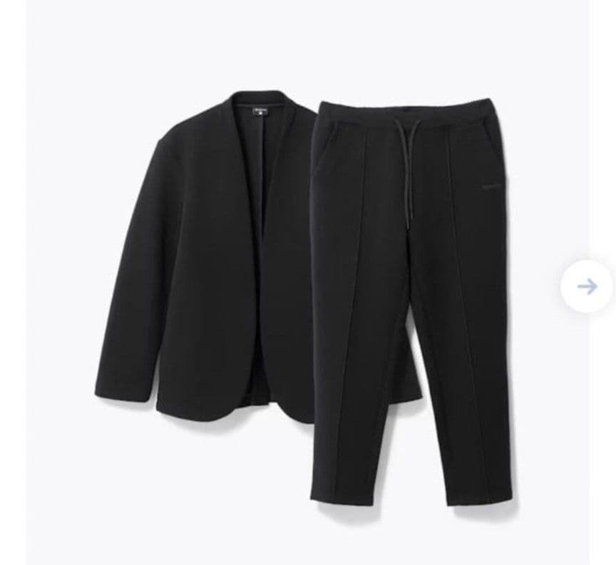 テンシャル　セットアップ ノーカラージャケット　ブラック　黒　L