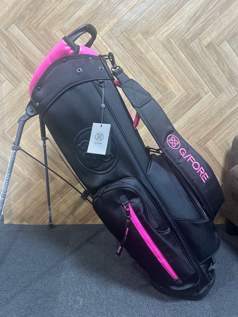 新品未使用☆G/FOREスタンド式キャディーバック9.5インチブラックピンク