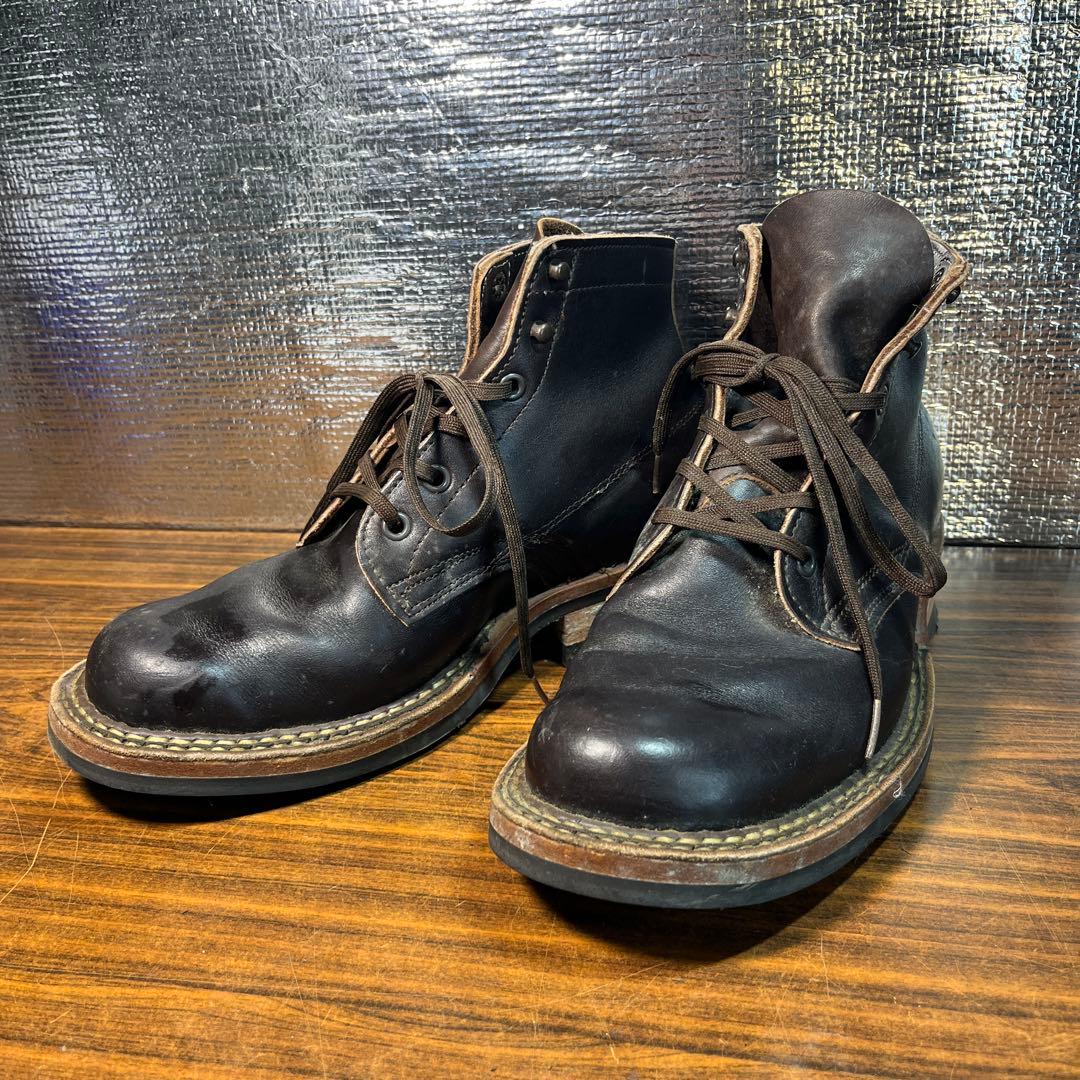 ダークブラウン レザー ハイカットブーツ 26.0cm レザーブーツ