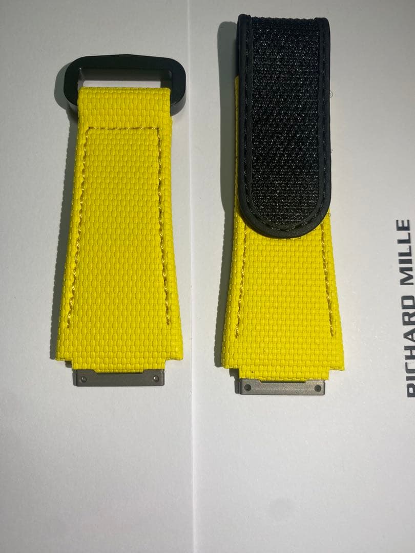 新品　リシャールミル　ベルクロ　ベルトイエロー