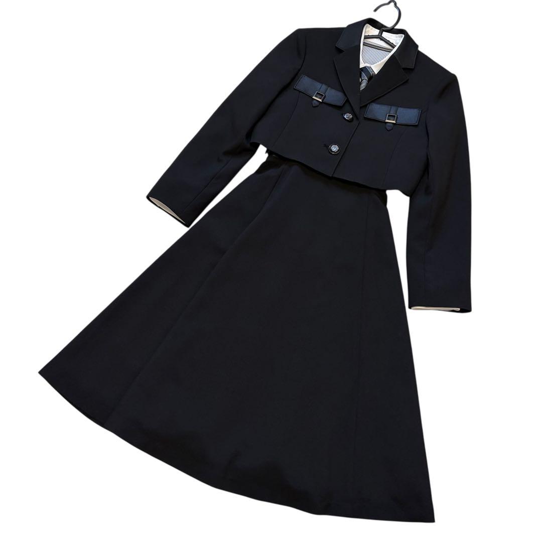 エルアンノアール ブラックショートジャケットハイウエストスカート150