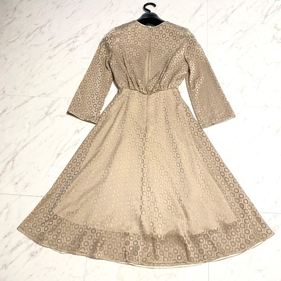 【極美品】アナイ スクエアキカオパール ワンピース ロング丈 ベージュ 人気