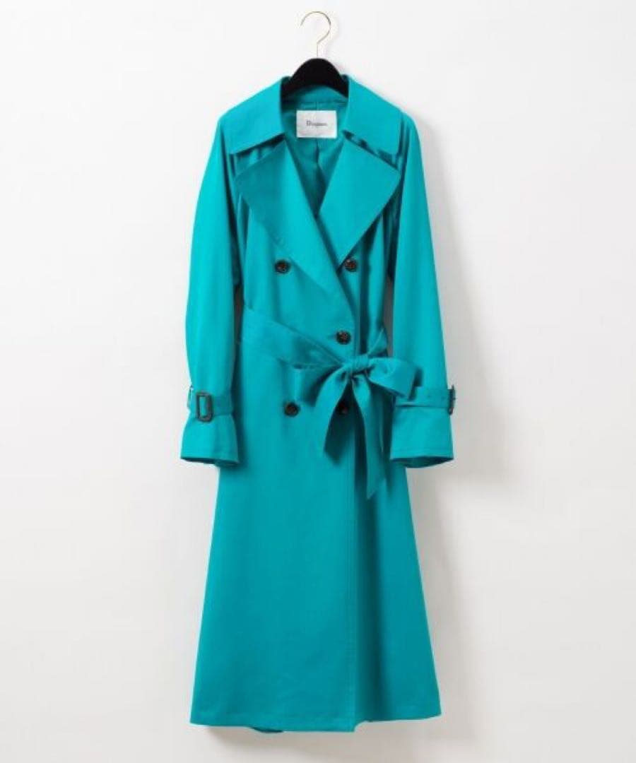 【Diagram/ダイアグラム】 ターコイズ トレンチコート 36サイズ