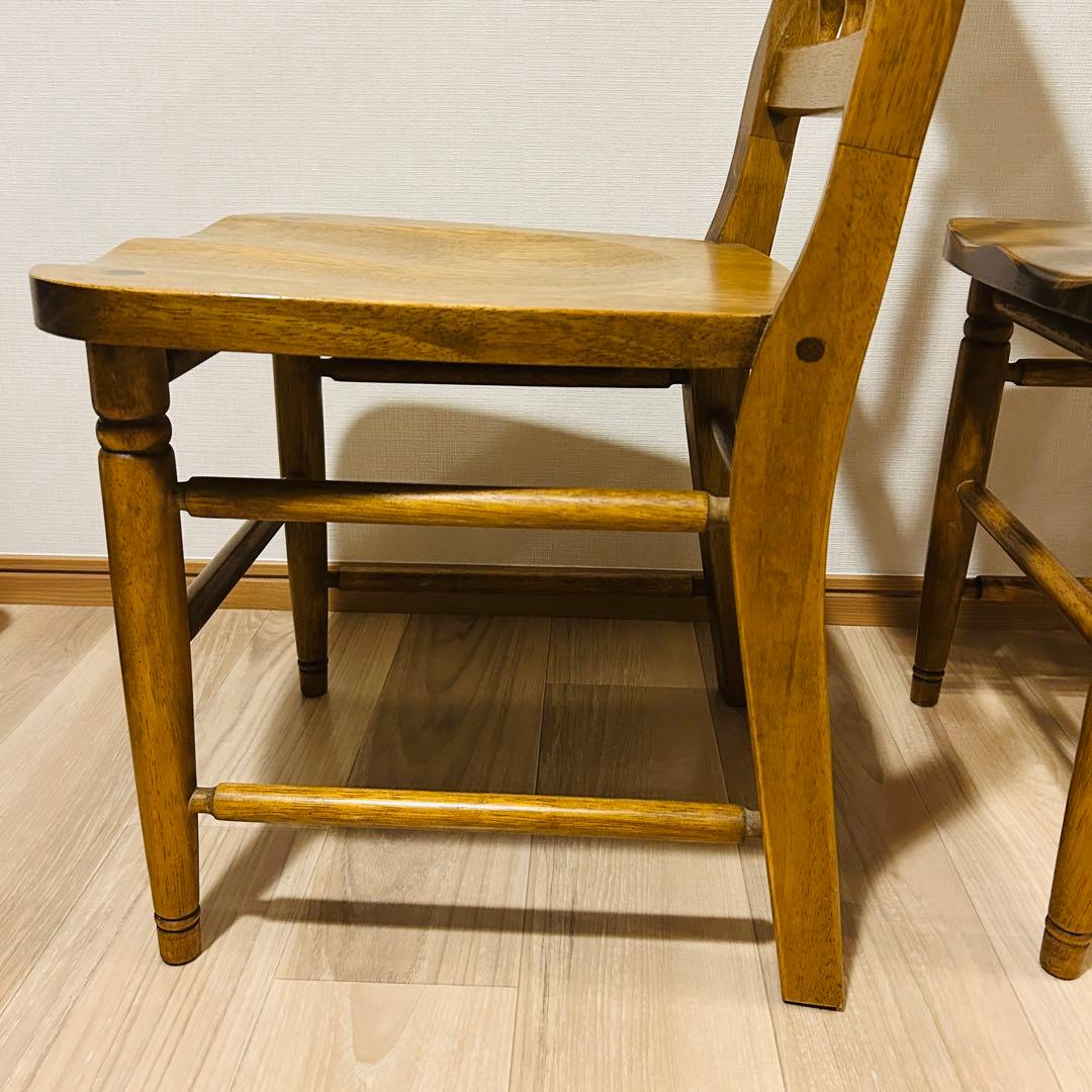 【2脚セット】ウィンザーチェア 木製椅子 アンティーク調 ヴィンテージ