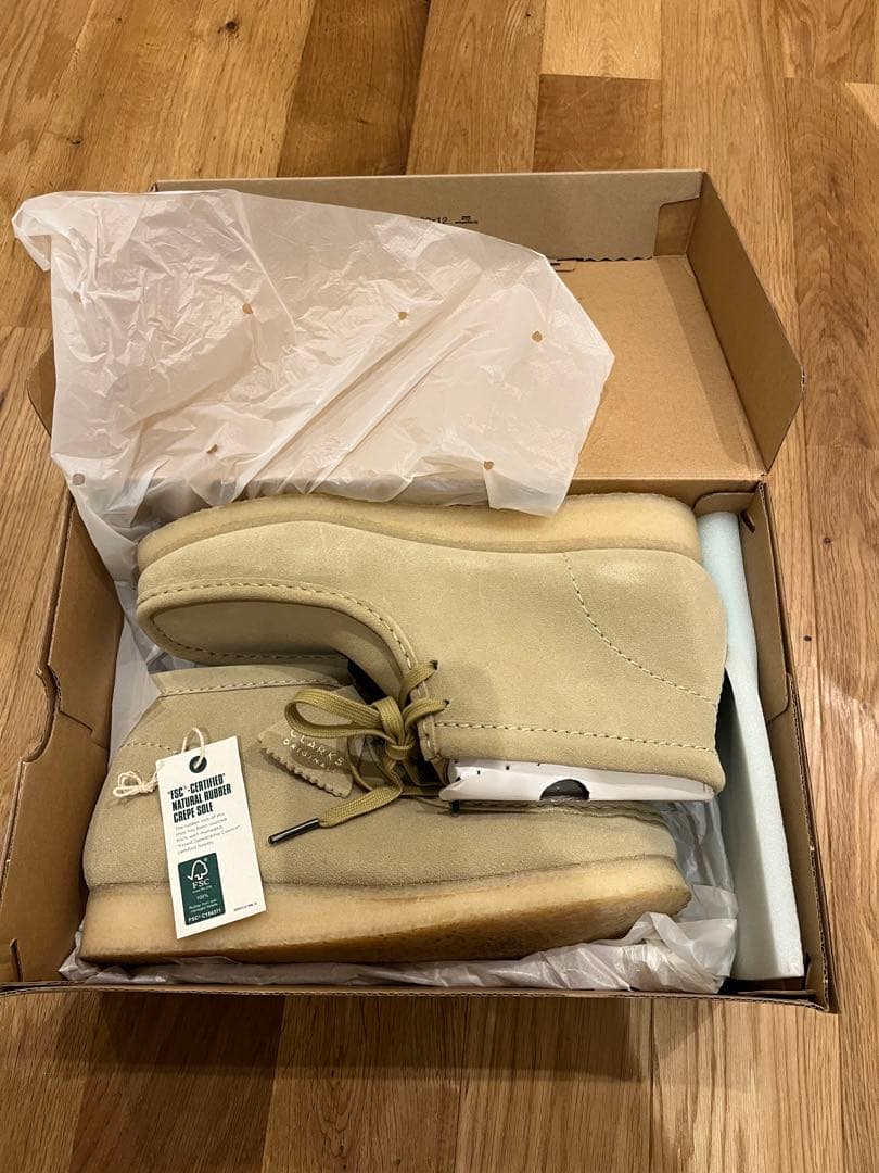 クラークス　ワラビー　ベージュ　26cm 新品