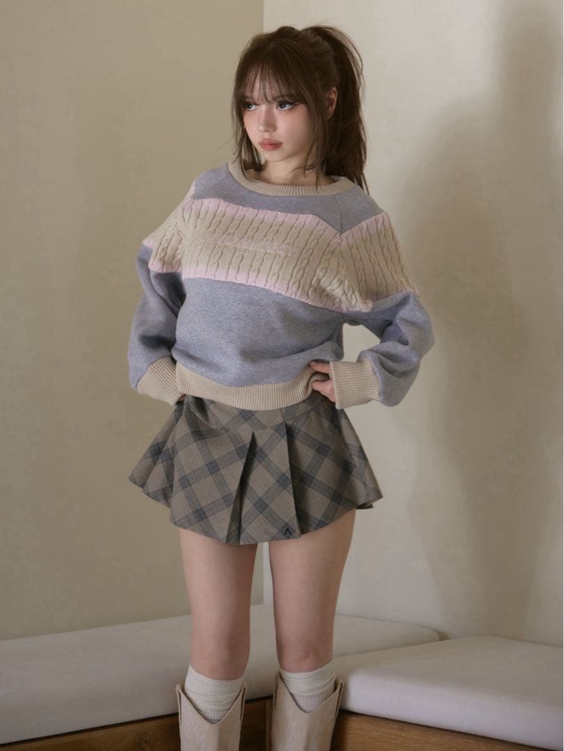 トップス andmary Logo loose sweat