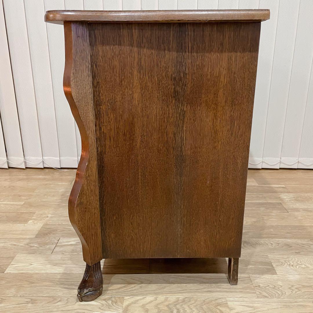 オランダ　3段　チェスト　オーク材　コモード　アンティーク　ヴィンテージ　猫脚