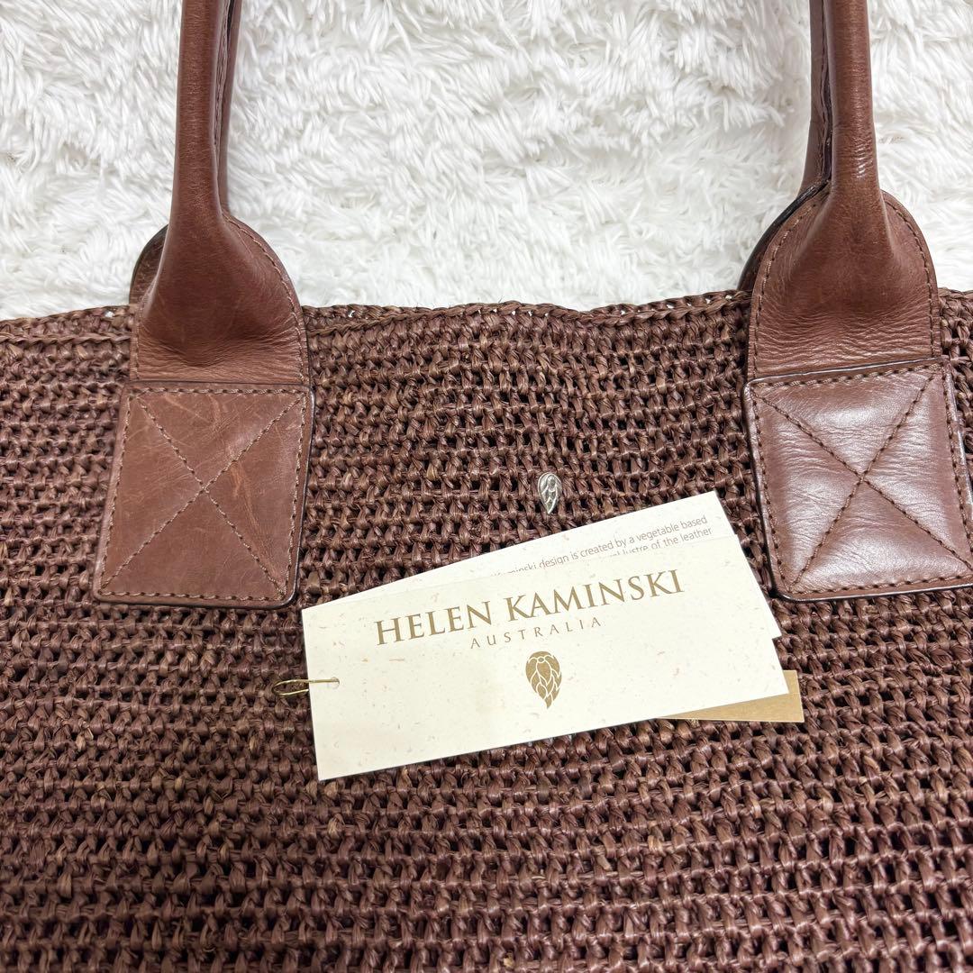 ヘレンカミンスキー ラフィア　トートバッグ　レザー VIENNA
