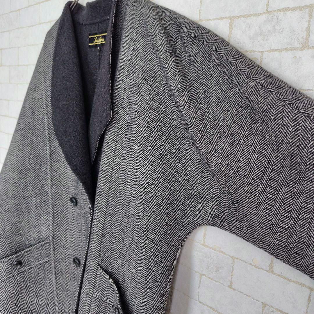 レリアン【M】カシミヤ混30％　チェスターコート　ヘリンボーン柄　レディース