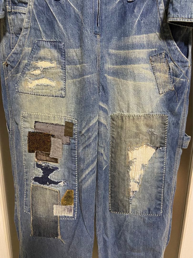 JOURNAL STANDARD パッチワーク ビンテージ加工デニム ツナギ