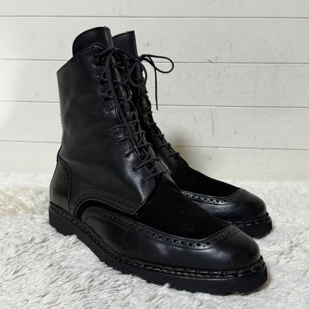 ⭐️極美品⭐️　タケガハラトシノスケ　レースアップブーツ　ブラック　レザー