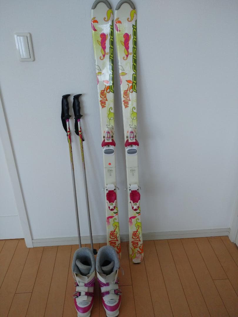 ROSSIGNOL FUN GIRLスキー板140・ブーツ22.5・ポールセット