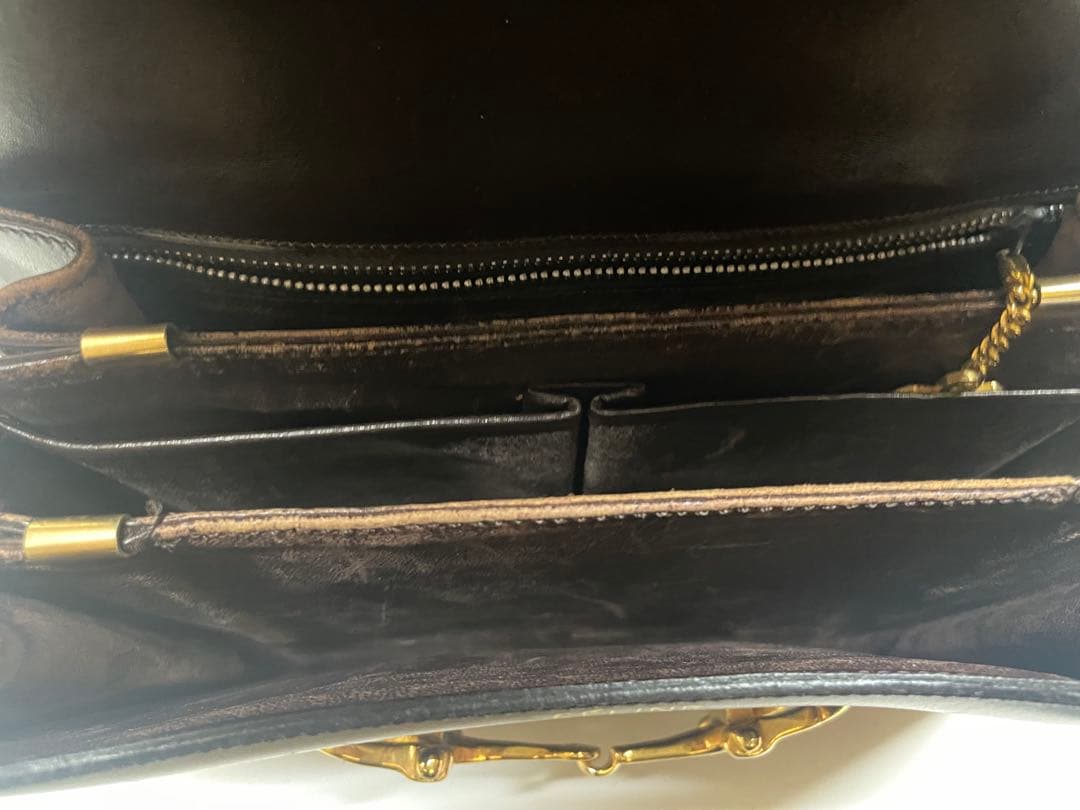 セリーヌ CELINE ホースビット レザー ショルダーバッグ ヴィンテージ