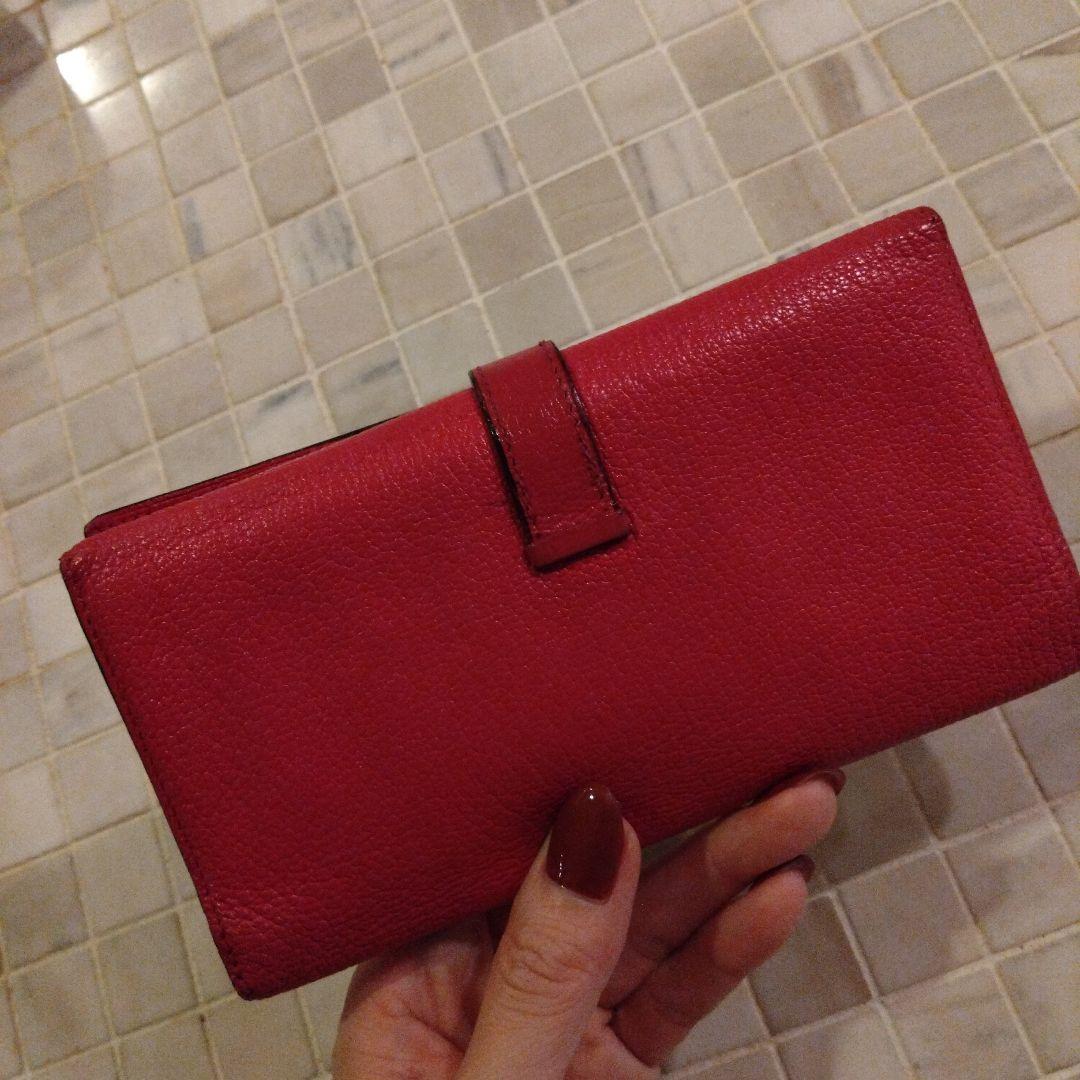 エルメス☆ベアンピンクレザー長財布