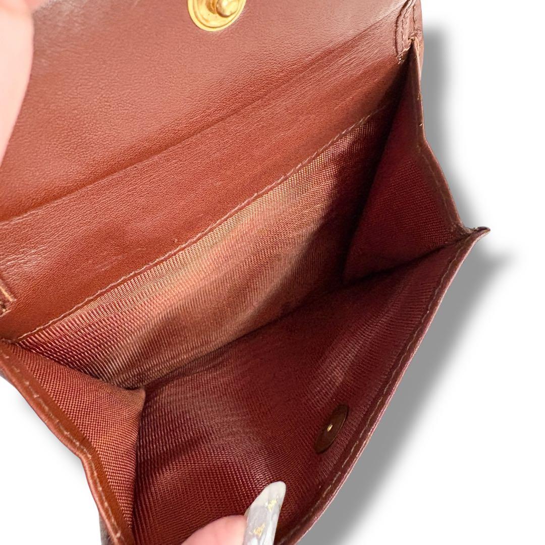 極美品✨Salvatore Ferragamo ヴァラリボン 2つ折り財布 茶