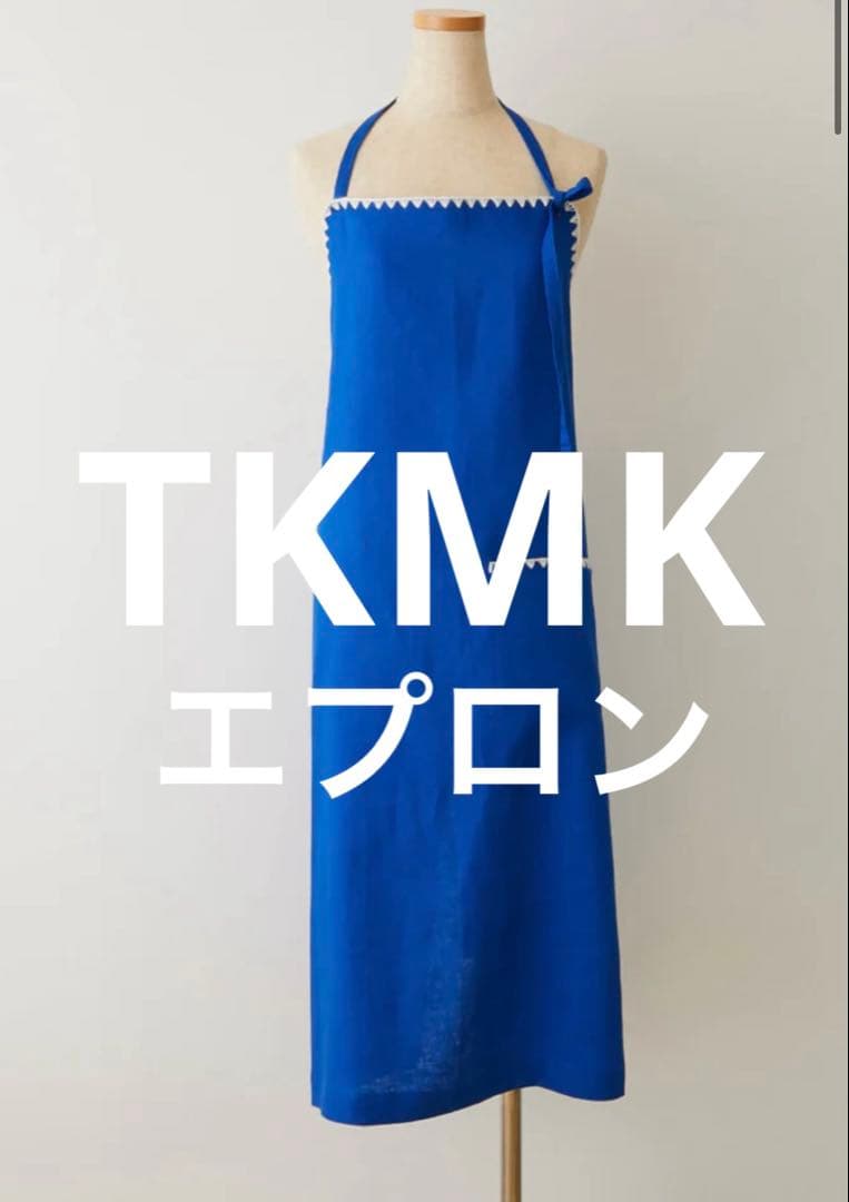 【新品】【新作】⭐️エプロン⭐️タキマキ⭐️TAKIMAKI ブルー　クロス付