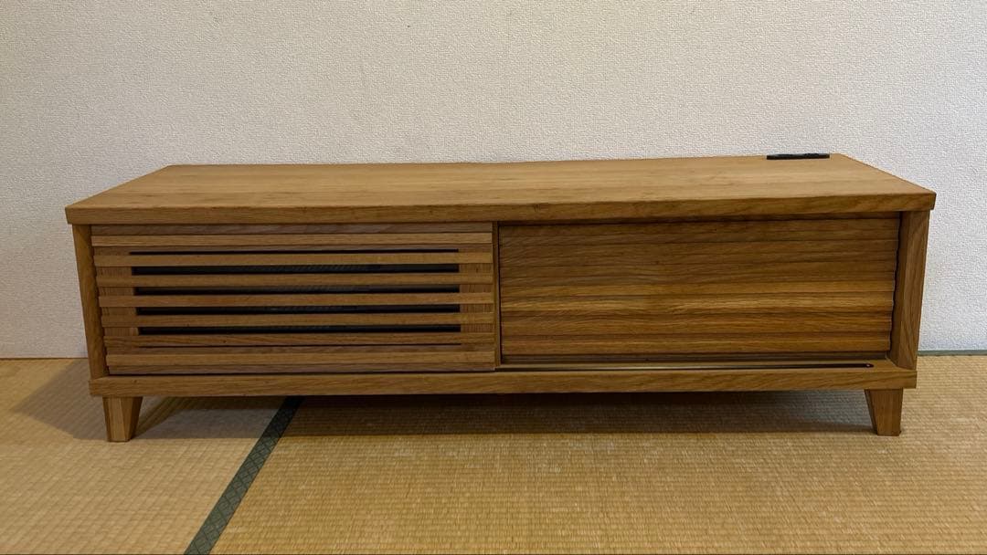 北欧風　テレビ台　ローボード　オーク　格子デザイン 120㎝