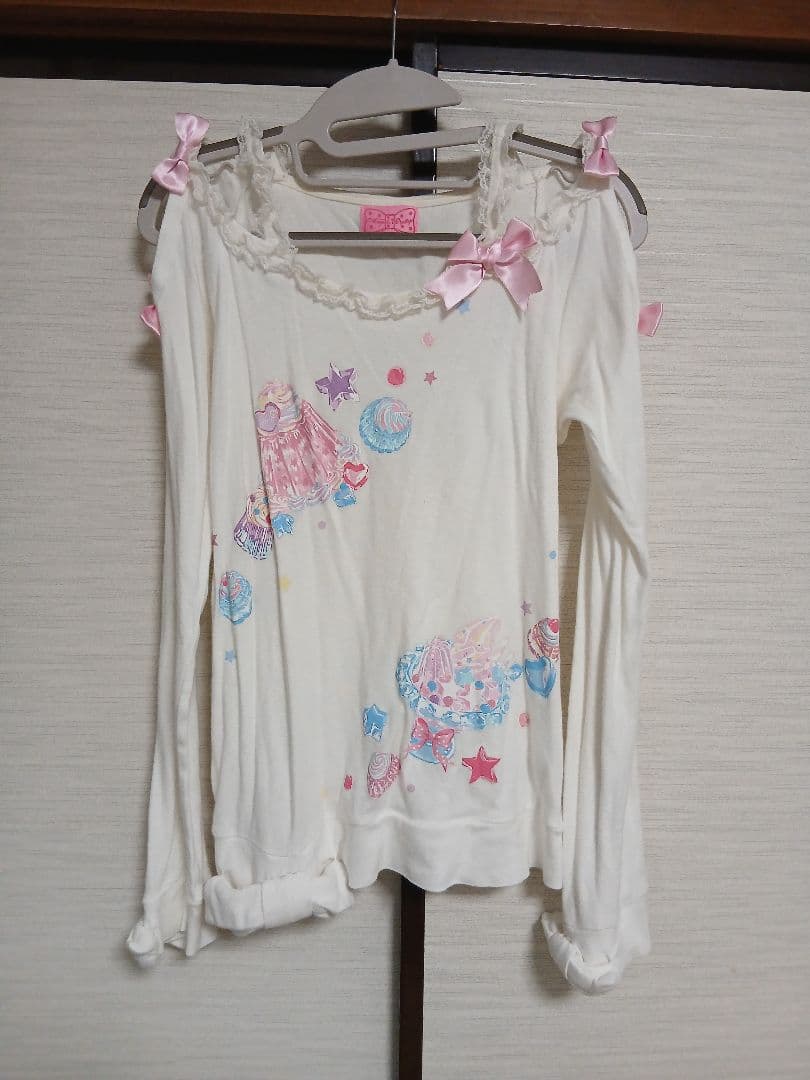 アンジェリックプリティジュエリージュレプリントカットソー・ホワイト