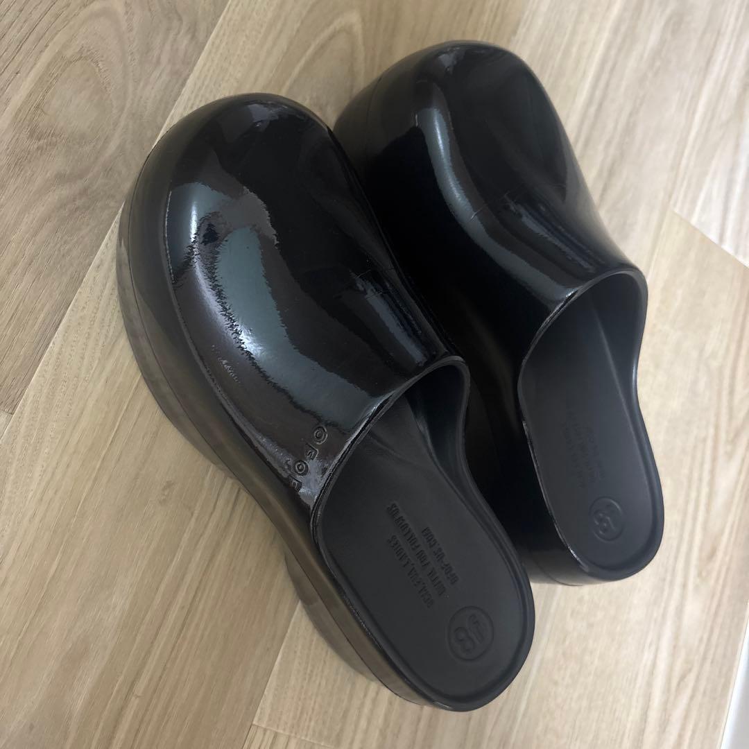 靴 OFOF 1F GLOSSY BLACK UK5