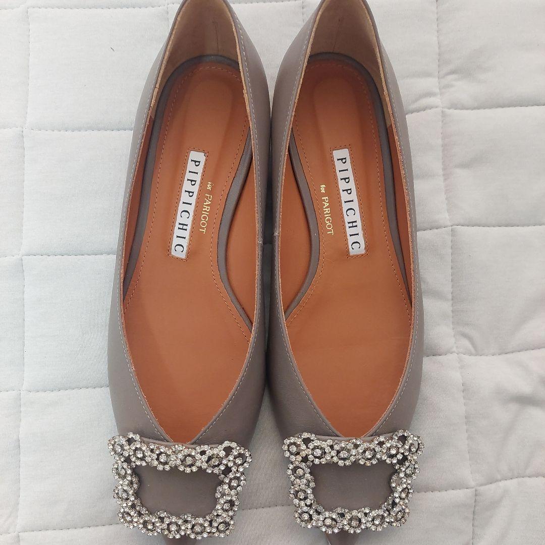 ピッピシック　ビジュー　　フラットパンプス　36